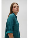 Moodo Зелена риза с променлива дължина на ръкавите