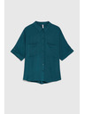 Moodo Зелена риза с променлива дължина на ръкавите