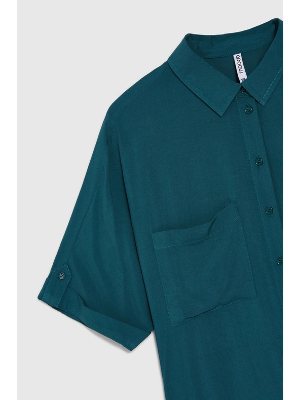 Moodo Зелена риза с променлива дължина на ръкавите