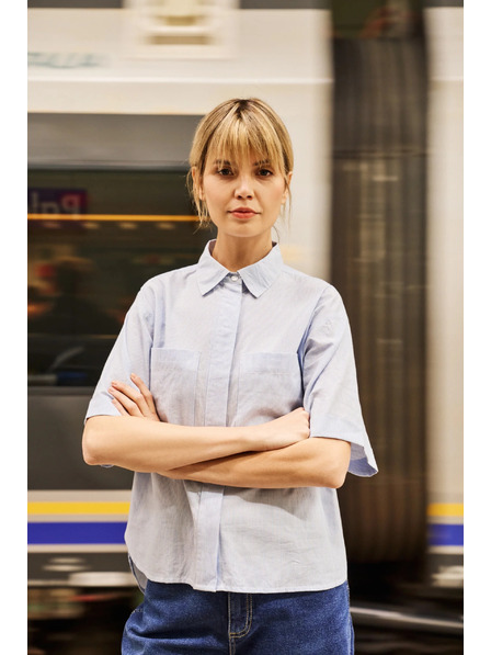 Moodo Дамска светлосиня риза