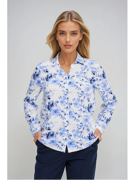 Moodo Светлосиня цветна риза Moodo