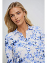 Moodo Светлосиня цветна риза Moodo