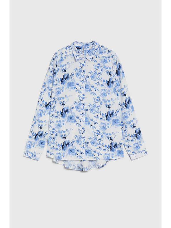 Moodo Светлосиня цветна риза Moodo