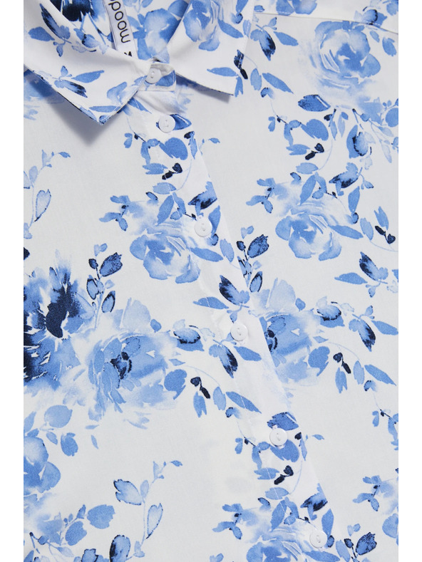 Moodo Светлосиня цветна риза Moodo