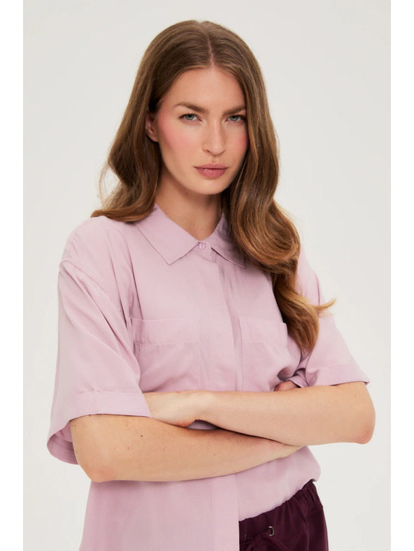 Moodo Дамска риза Moodo – светлорозова