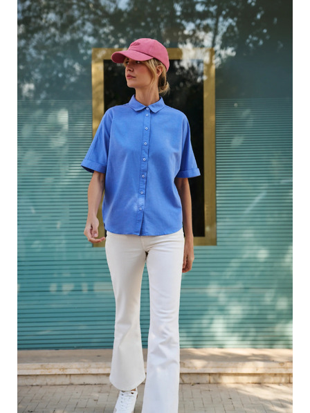 Moodo Дамска синя риза