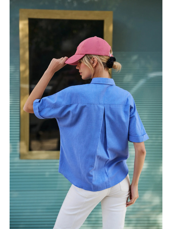 Moodo Дамска синя риза