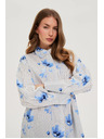 Moodo Дамска риза Moodo – бяла/синя
