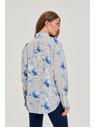 Moodo Дамска риза Moodo – бяла/синя