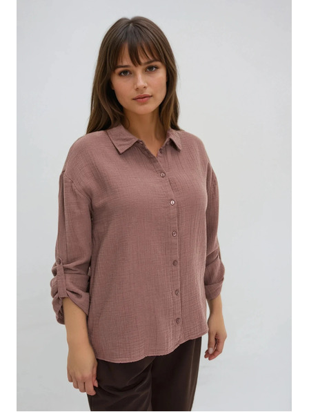 Moodo Светлокафява риза Moodo