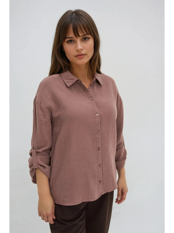 Moodo Светлокафява риза Moodo