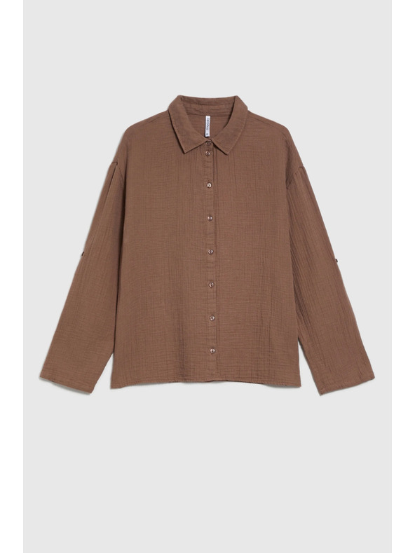 Moodo Светлокафява риза Moodo