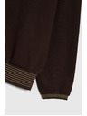 Moodo Кафяв суитшърт със златни детайли Moodo