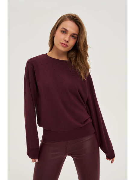 Moodo Кафяв балонен суитшърт Moodo