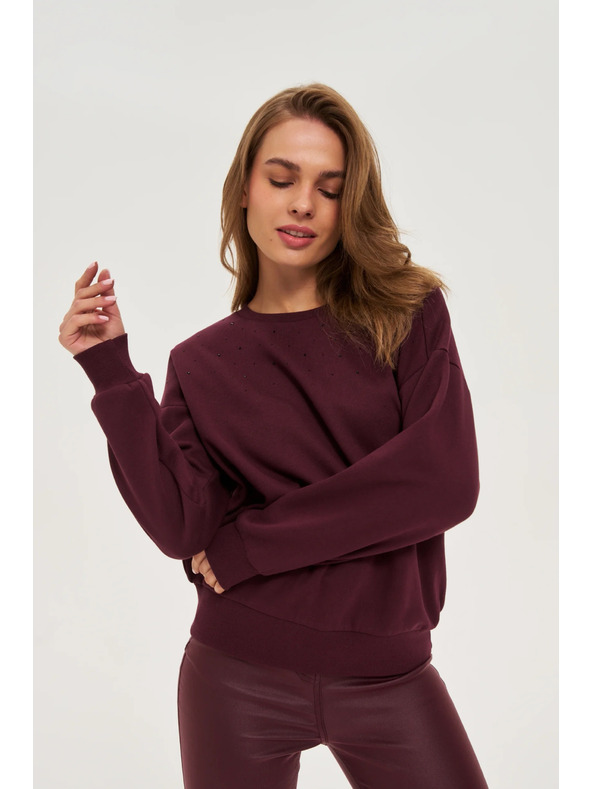 Moodo Кафяв балонен суитшърт Moodo