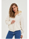 Moodo Дамски суитшърт с цип Moodo – бял цвят