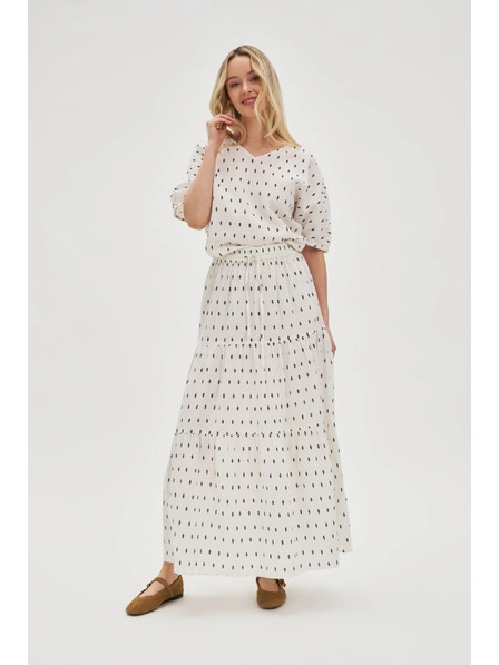 Moodo Дамска пола Moodo - бяла