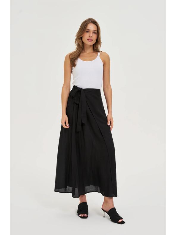 Moodo Дамска дълга пола Moodo - черна