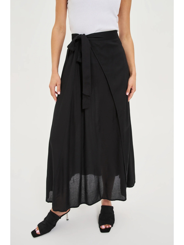 Moodo Дамска дълга пола Moodo - черна