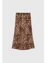Moodo Дамска леопардова пола Moodo - кафява