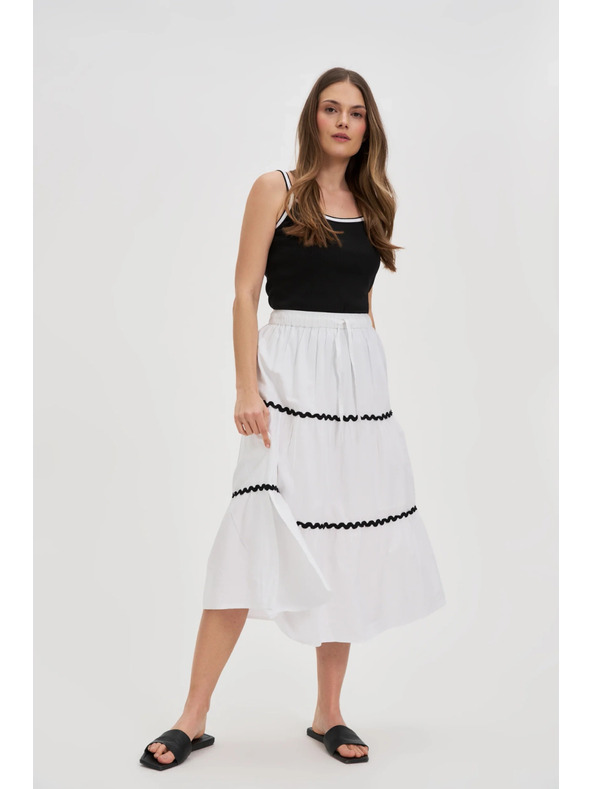 Moodo Дамска пола Moodo - бяла