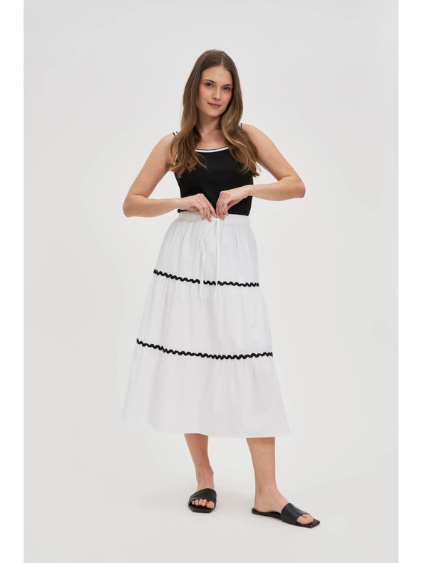 Moodo Дамска пола Moodo - бяла