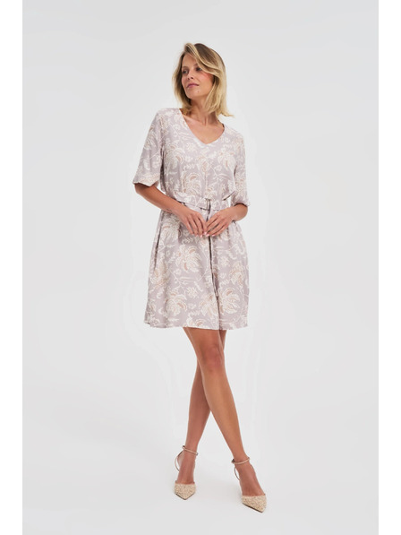 Moodo Дамски щампосани рокли Moodo с колан