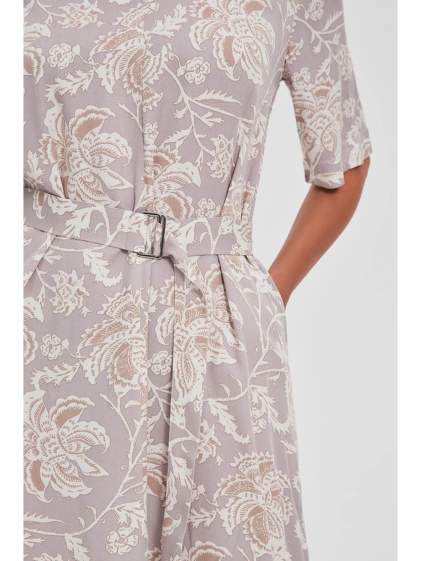 Moodo Дамски щампосани рокли Moodo с колан