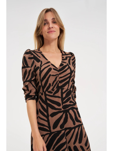 Moodo Дамски рокли Moodo - кафяви