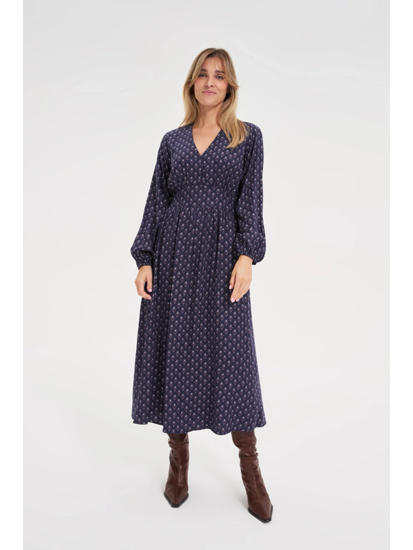 Moodo Дълги сини рокли с дълги ръкави Moodo