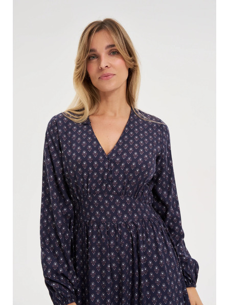 Moodo Дълги сини рокли с дълги ръкави Moodo