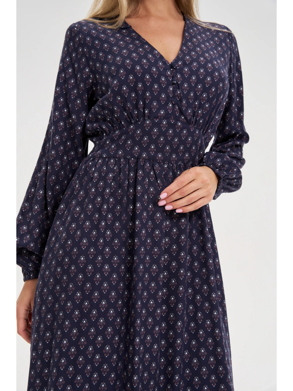 Moodo Дълги сини рокли с дълги ръкави Moodo