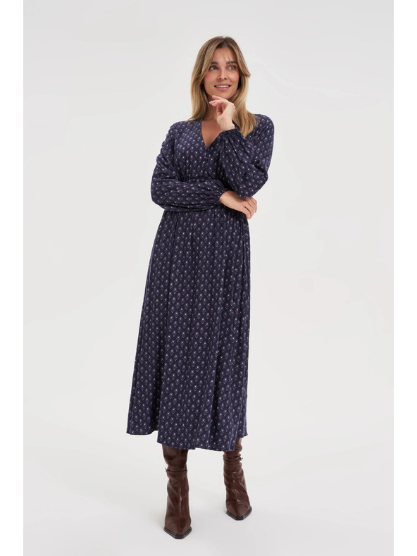 Moodo Дълги сини рокли с дълги ръкави Moodo