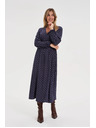 Moodo Дълги сини рокли с дълги ръкави Moodo