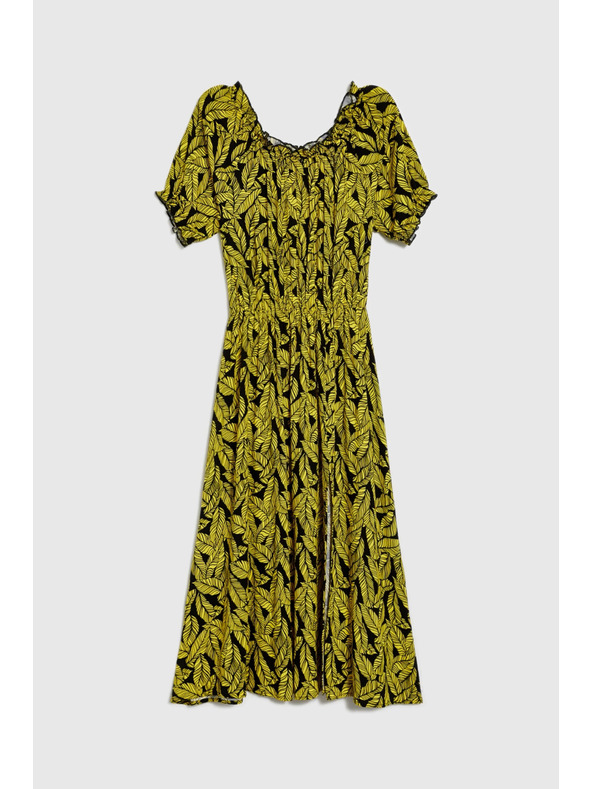 Moodo Дамски рокли Moodo - жълти