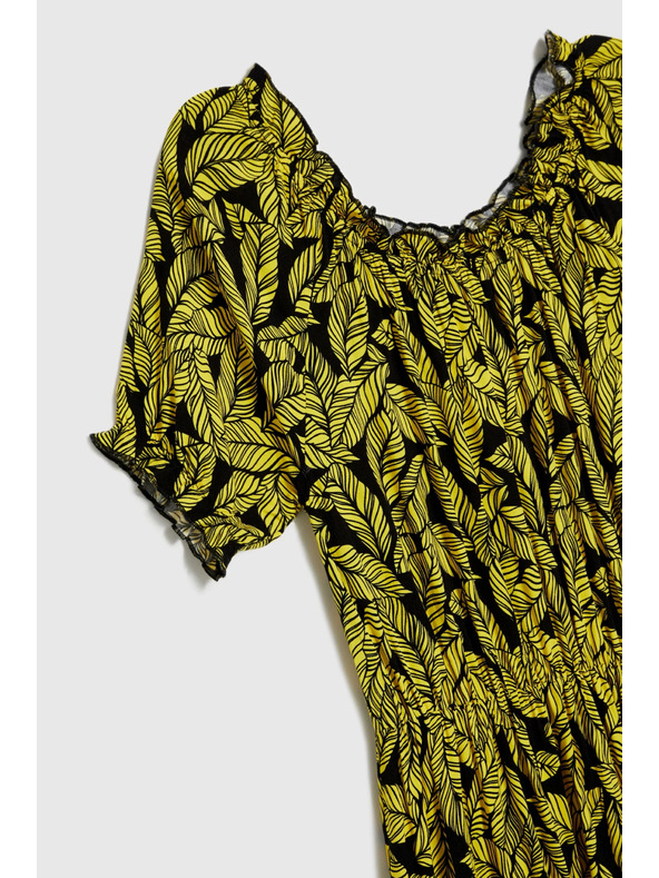 Moodo Дамски рокли Moodo - жълти