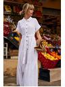 Moodo Дамски дълги ризови рокли Moodo - бели