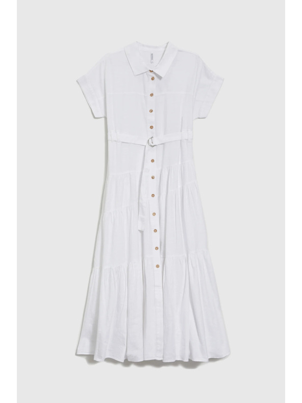 Moodo Дамски дълги ризови рокли Moodo - бели