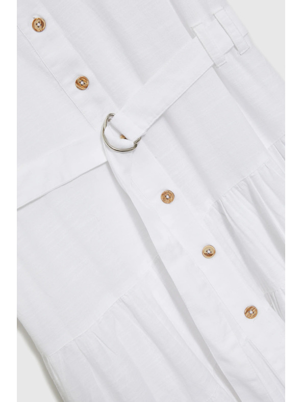 Moodo Дамски дълги ризови рокли Moodo - бели