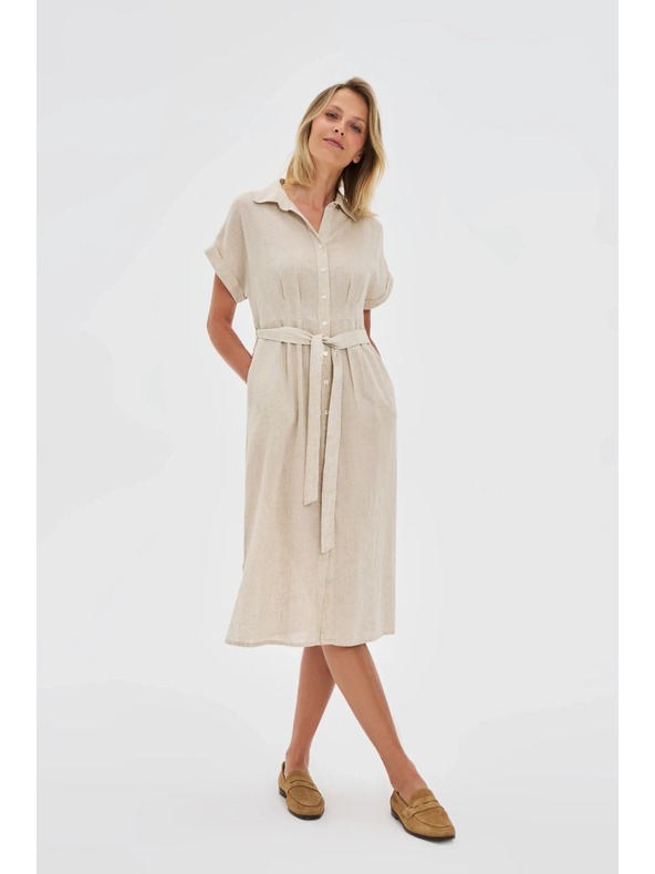 Moodo Дамски ризови рокли Moodo - бежови