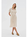 Moodo Дамски ризови рокли Moodo - бежови