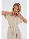Moodo Дамски ризови рокли Moodo - бежови