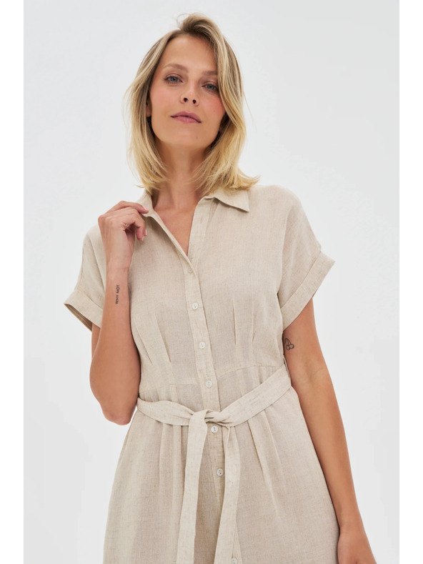Moodo Дамски ризови рокли Moodo - бежови