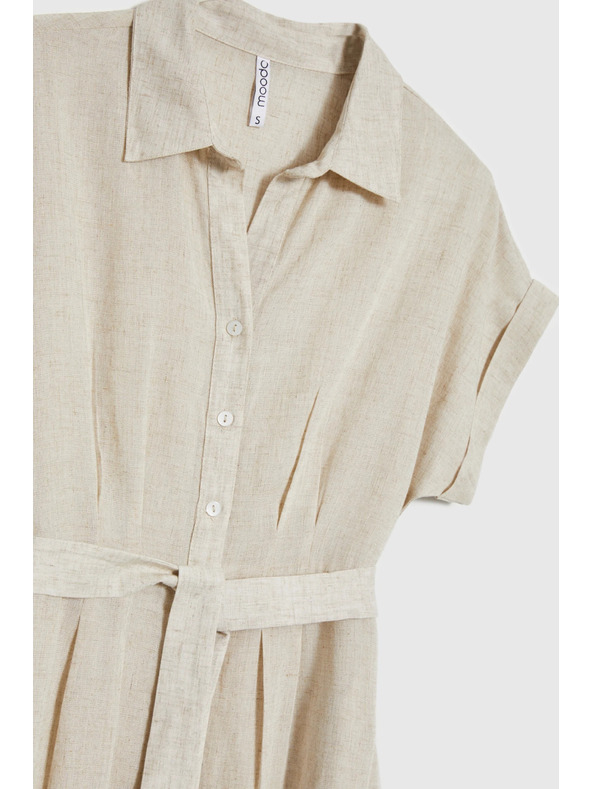 Moodo Дамски ризови рокли Moodo - бежови