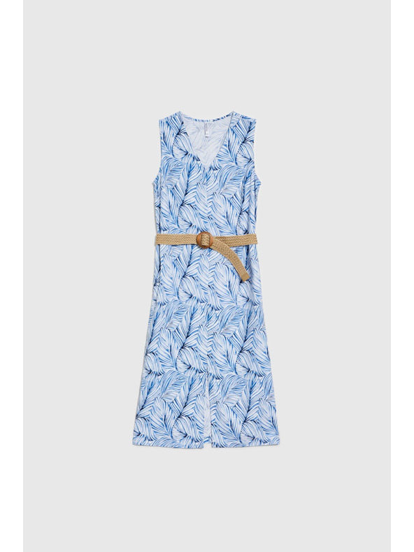 Moodo Светло сини рокли с колан