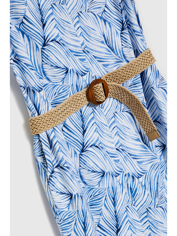 Moodo Светло сини рокли с колан