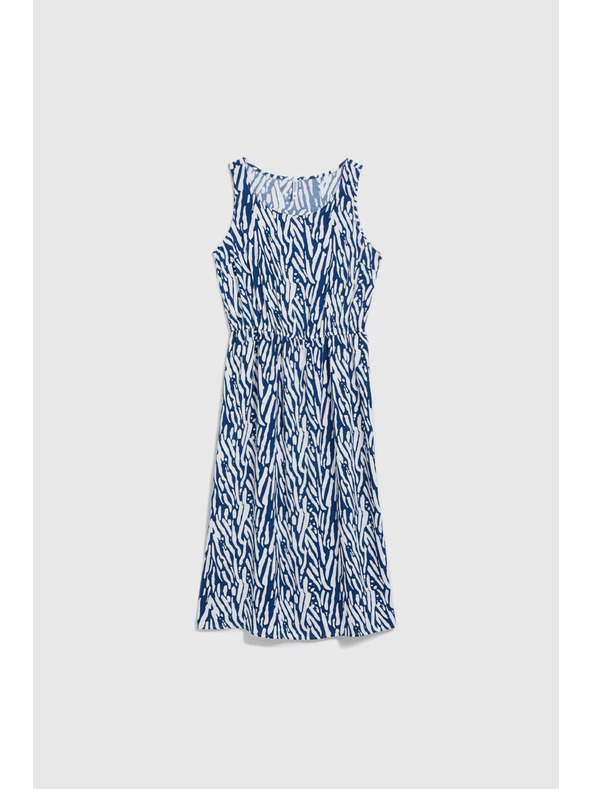 Moodo Дамска рокля Moodo синьо-бяла