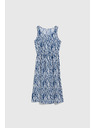 Moodo Дамска рокля Moodo синьо-бяла