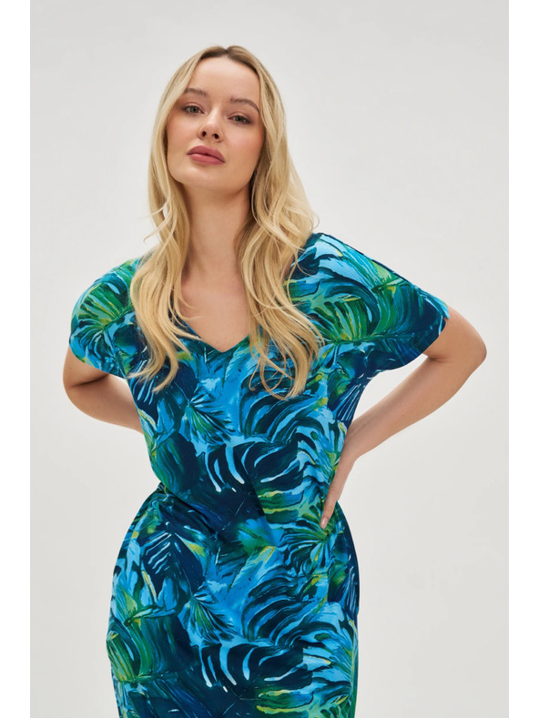 Moodo Дамска рокля Moodo - тюркоазена