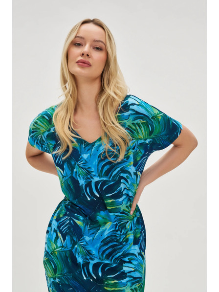 Moodo Дамска рокля Moodo - тюркоазена